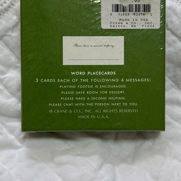 Kate Spade Word Placecards Set o 12 NIB - Picture 3 of 6